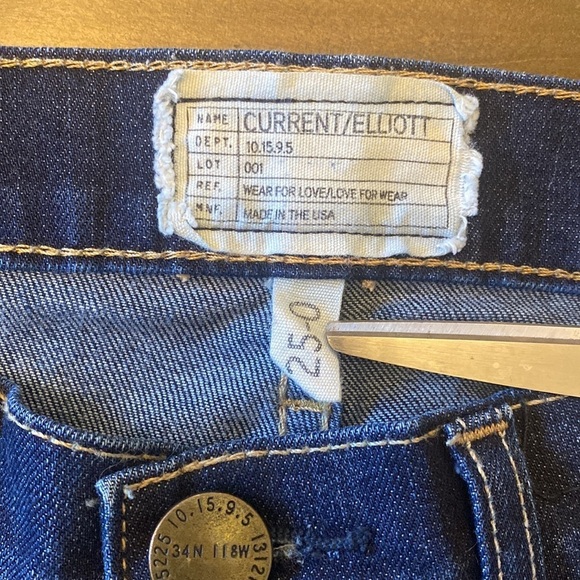 Current/Elliot stiletto skinny jeans zippered Ankle size 25 - Picture 3 of 8